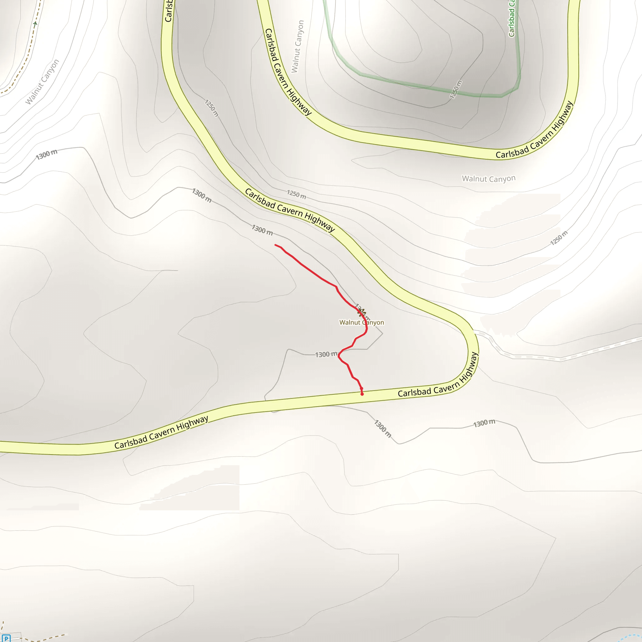 Walnut Canyon Vista Trail mobile static map