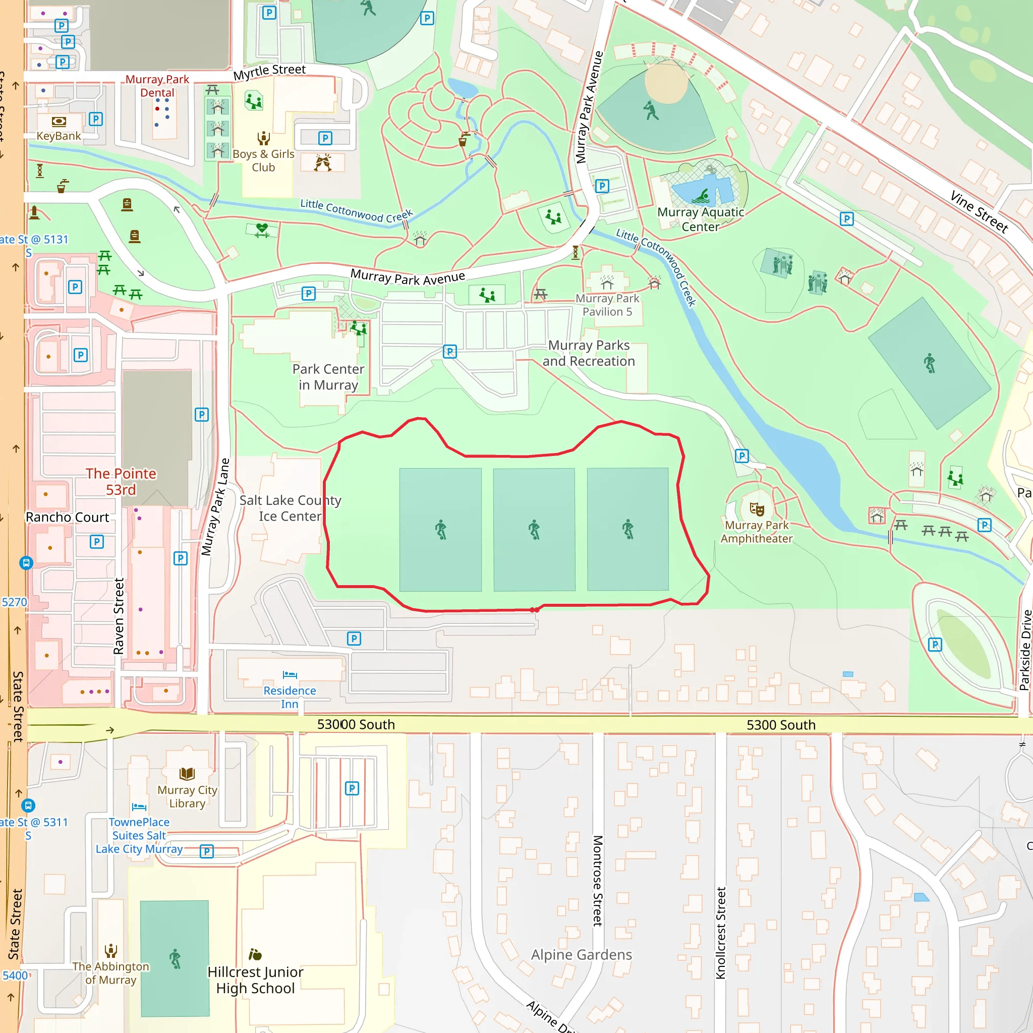 Murray Park South Side Loop mobile static map