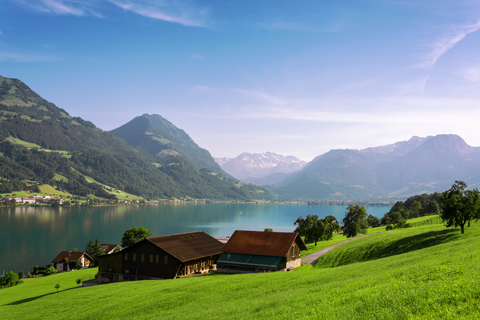 An image depicting the trail Lake Sarnersee Loop from Sarnen and its surrounding area.