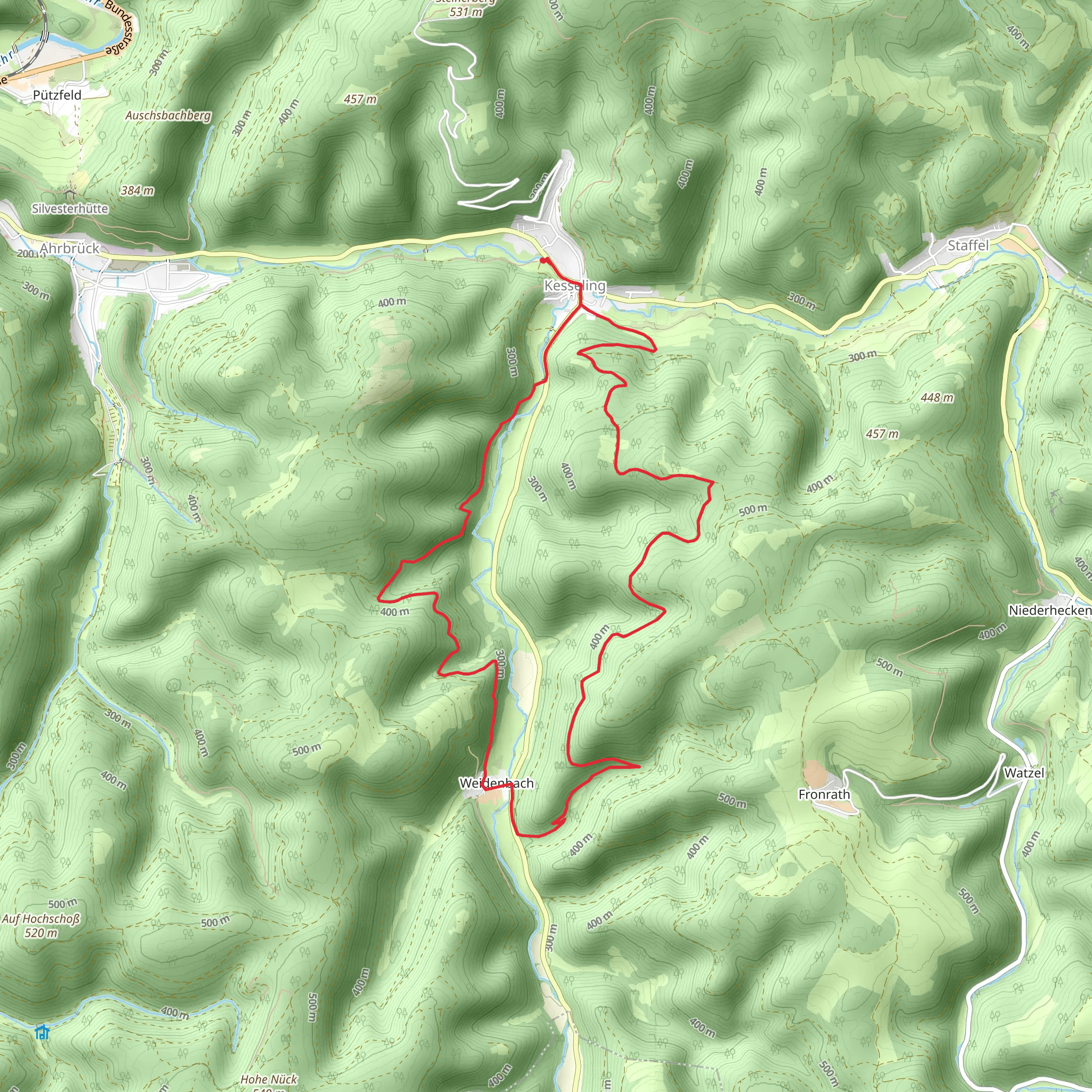 Rundweg Kesseling 5 mobile static map