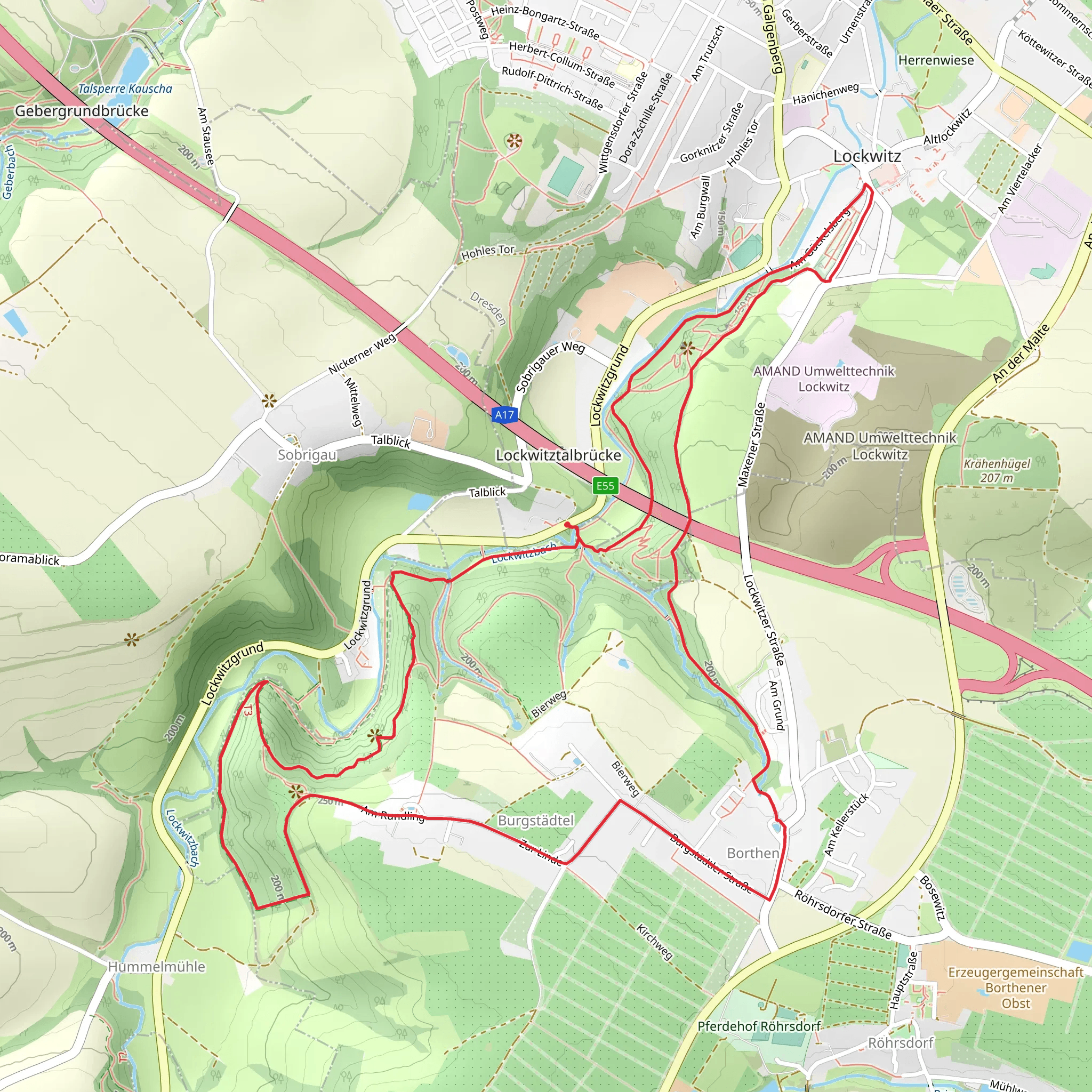 Gelber Punkt Loop mobile static map