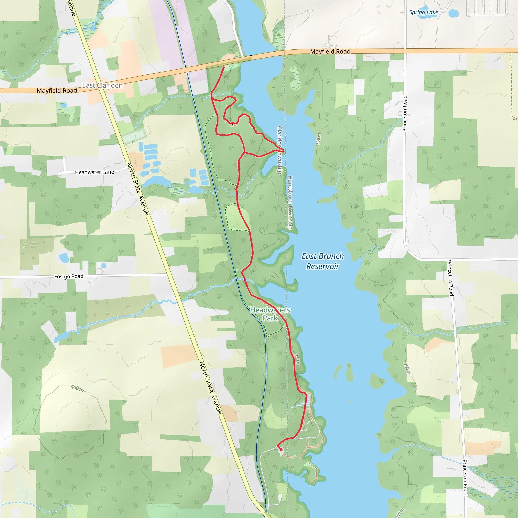 Buckeye and Eagle Trail - East Branch Reservoir mobile static map