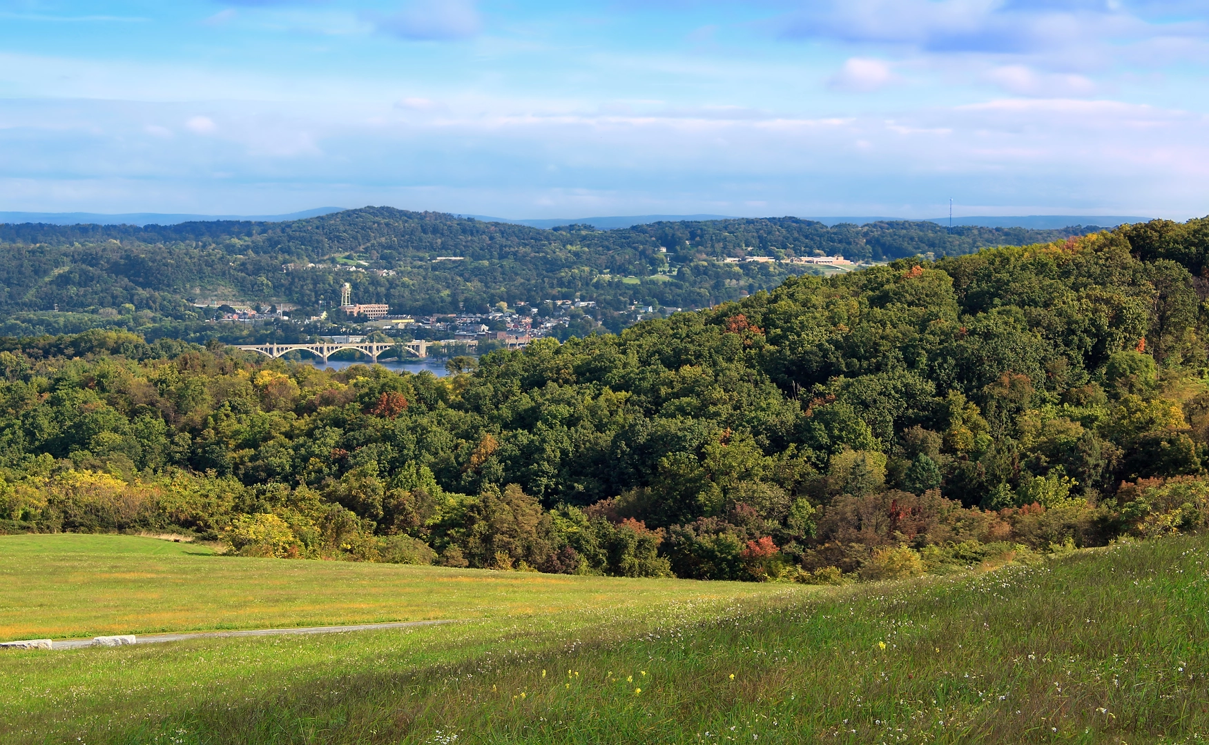 An image depicting the trail Walk along Muddy Creek to Susquehanna River TRail and its surrounding area.