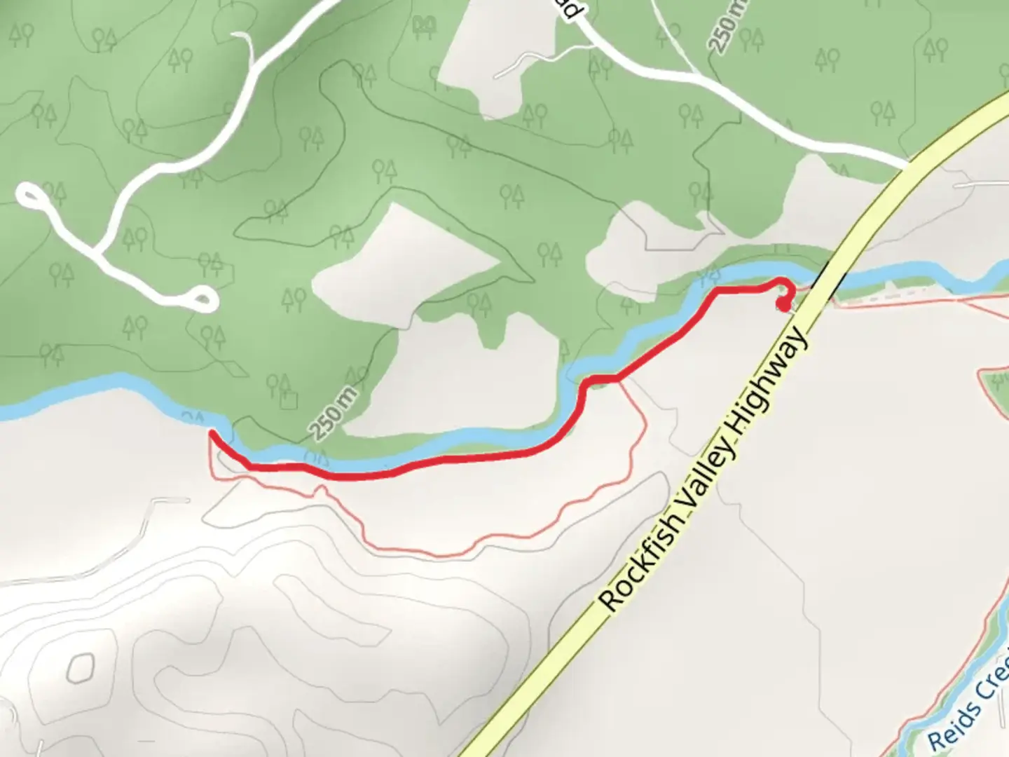 An image depicting the trail Rockfish River Trail and its surrounding area.