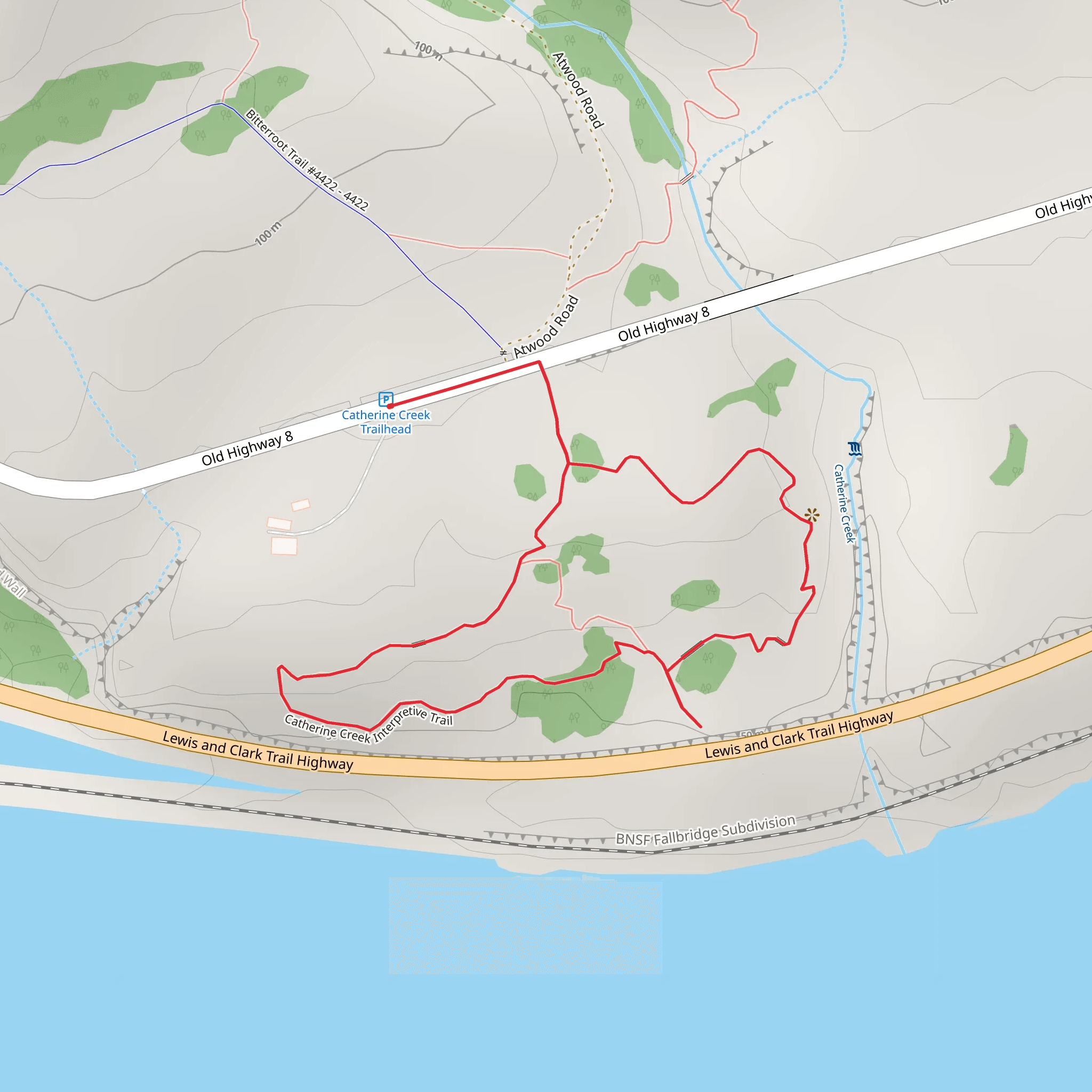 Catherine Creek Loop mobile static map