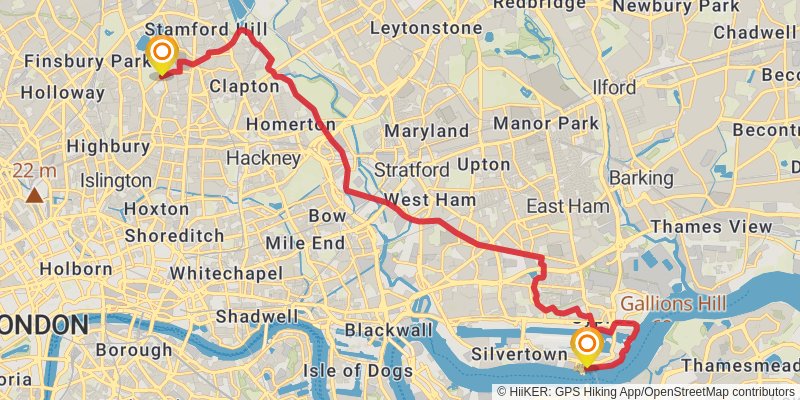 Capital Ring stage 6 Map