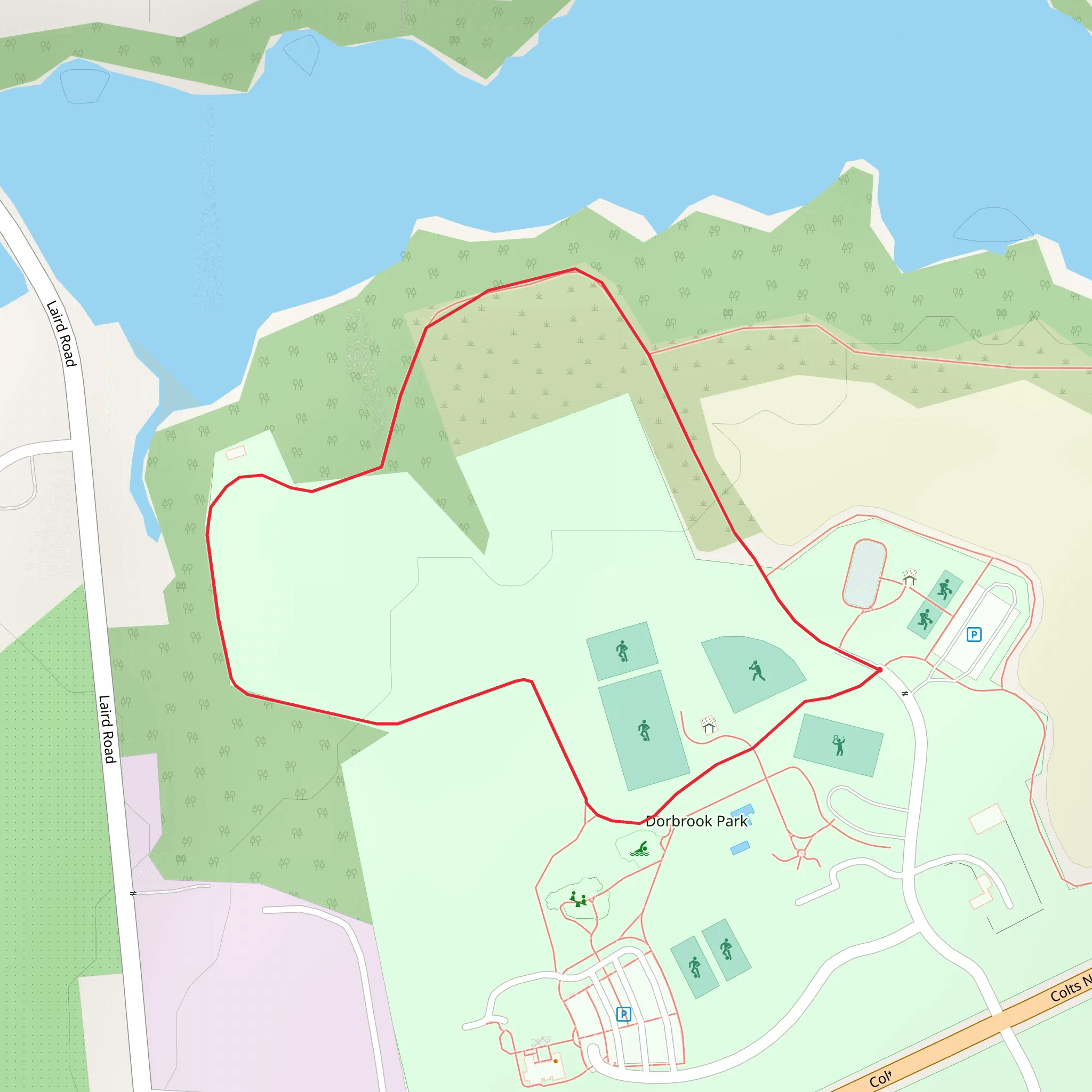 Dorbrook Park Loop - North mobile static map