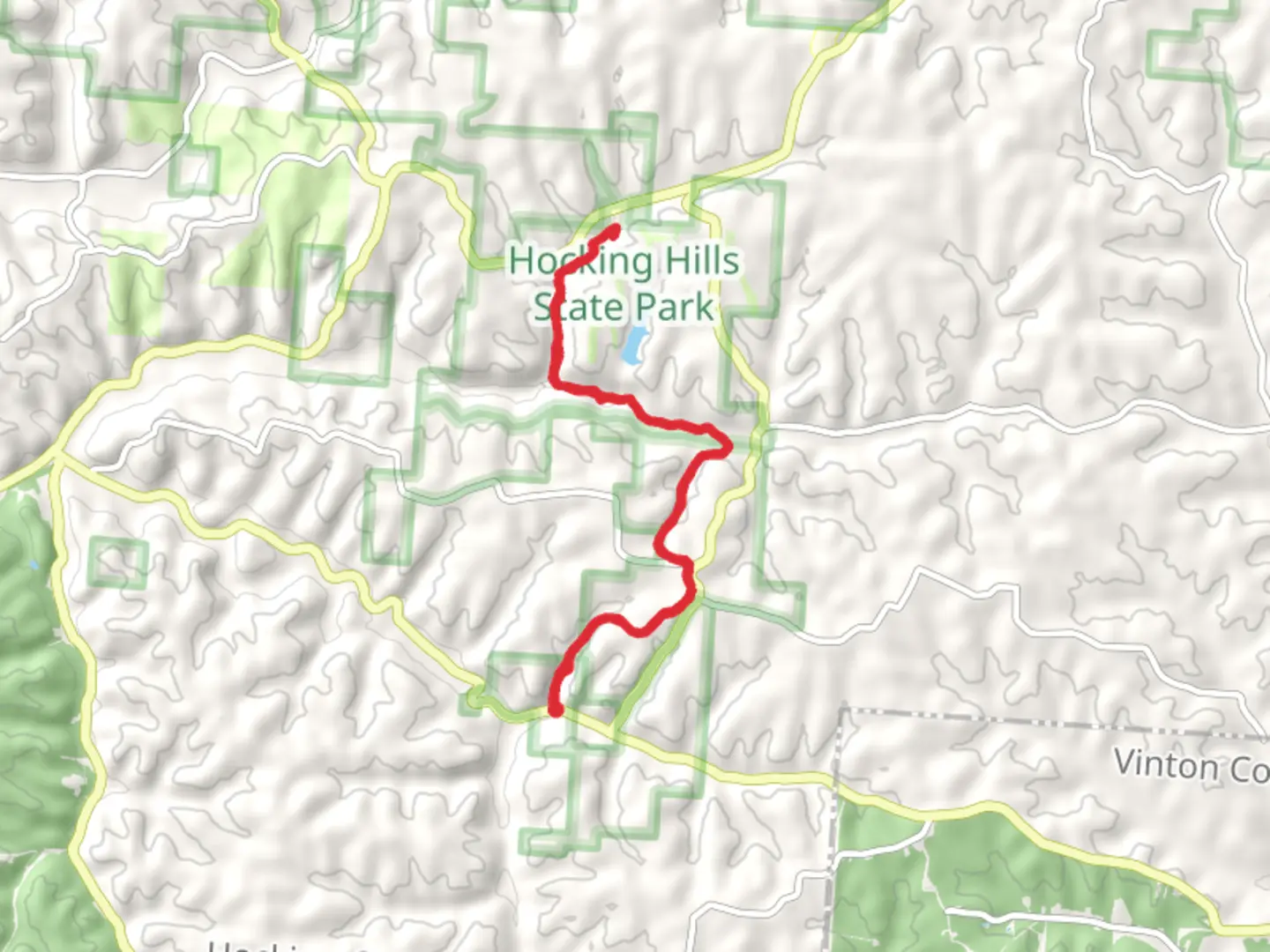 An image depicting the trail Gorge Exit Trail via Buckeye Trail and its surrounding area.