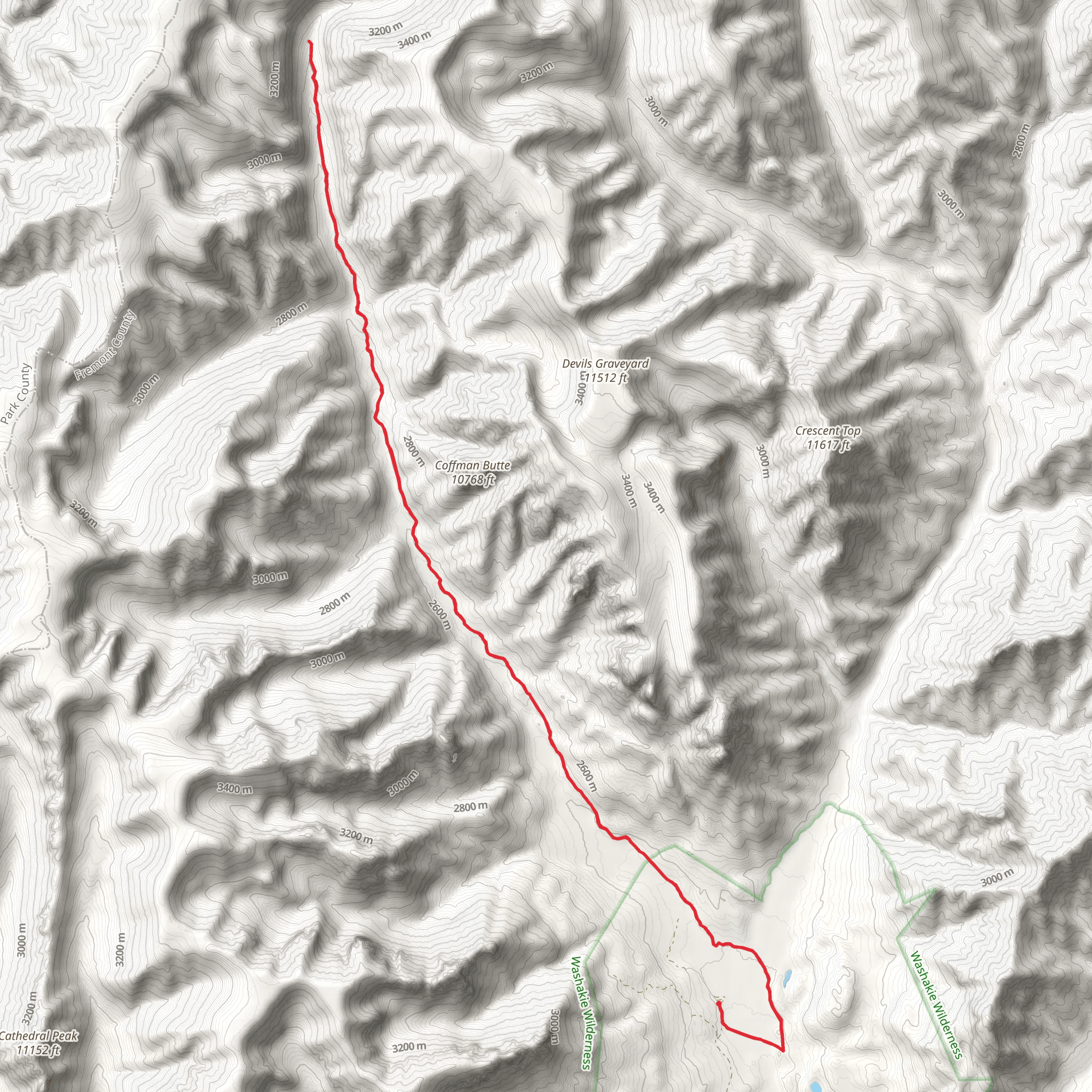 Frontier Creek Trail mobile static map
