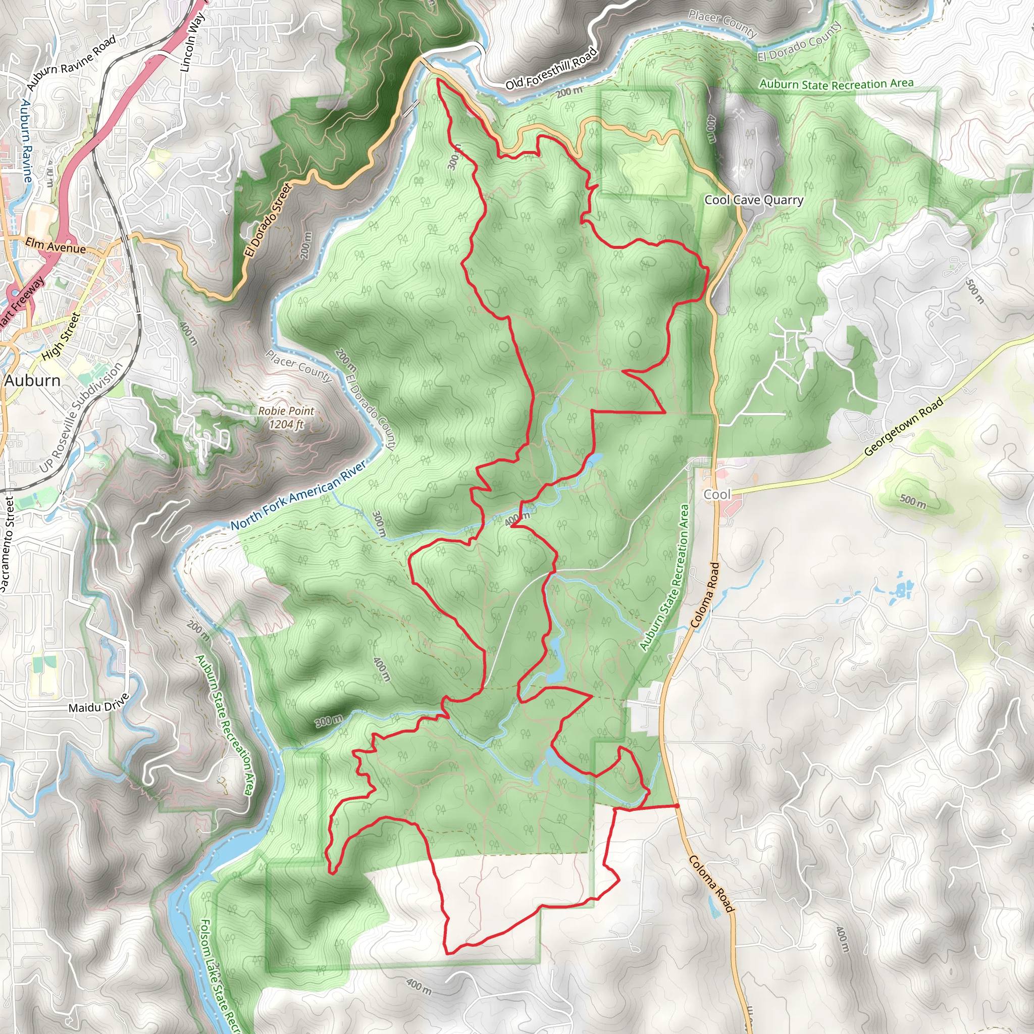 Olmstead, Training Hill and Rim Loop Trail mobile static map