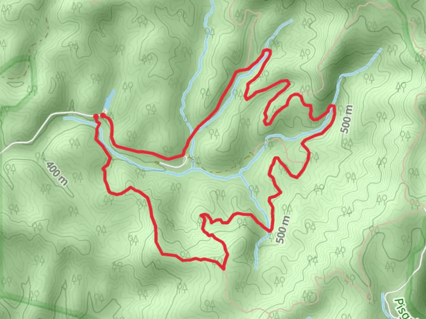 An image depicting the trail Buckeye and Boone Fork Loop and its surrounding area.