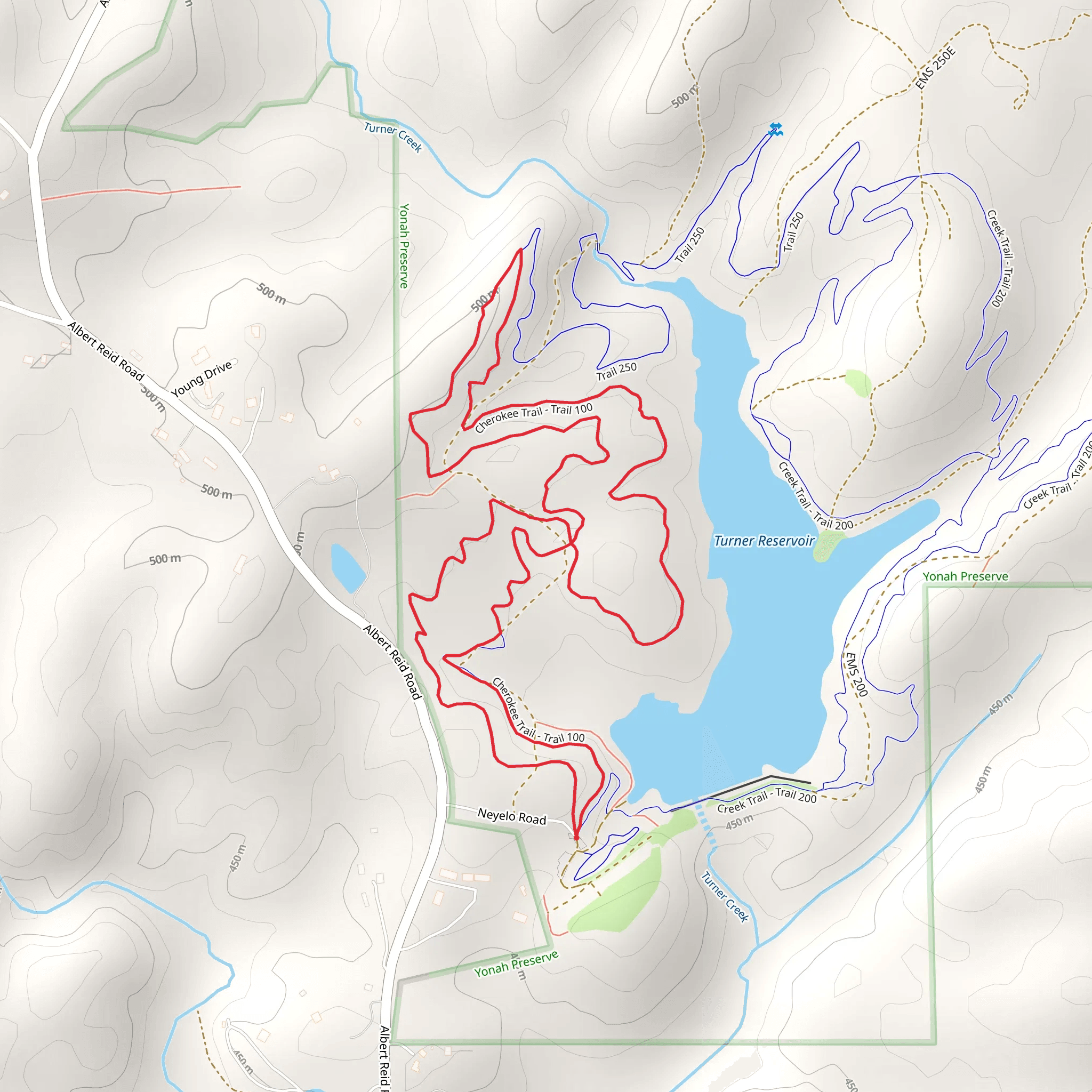 Cherokee Loop Trail mobile static map