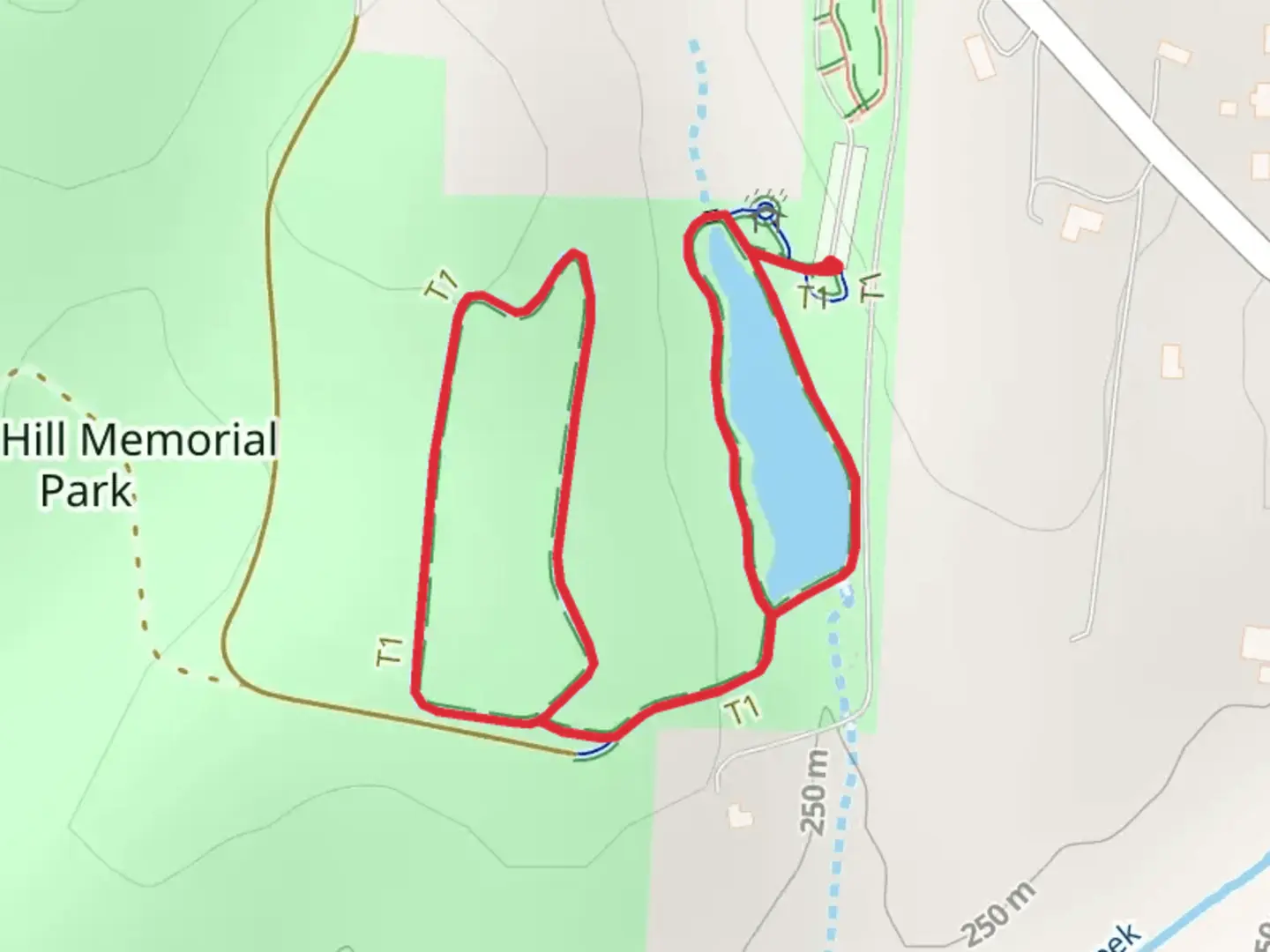 An image depicting the trail Balsom Road Loop and its surrounding area.
