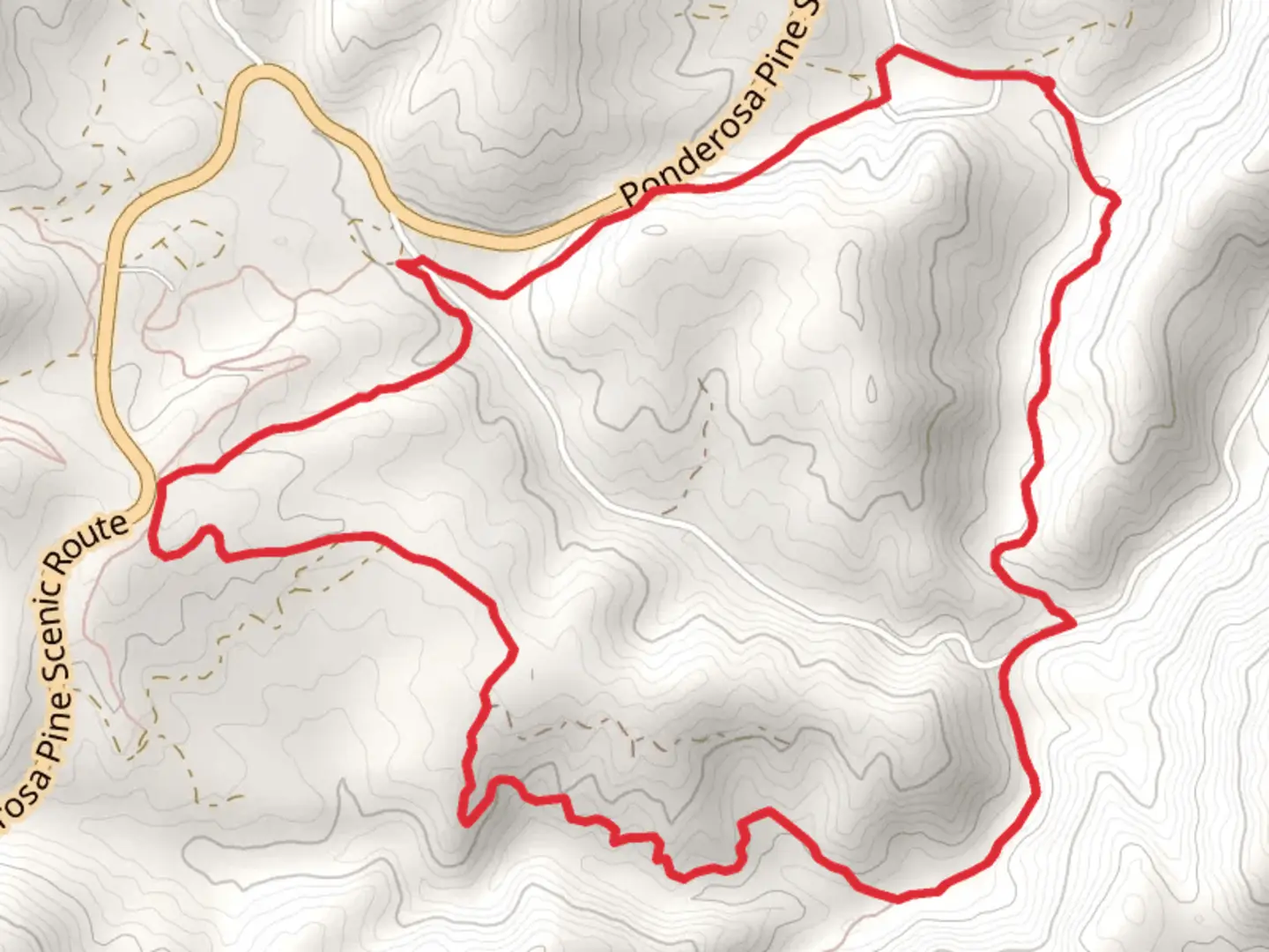 An image depicting the trail Beaver Creek, Lamar Creek and Valley Loop Trail and its surrounding area.