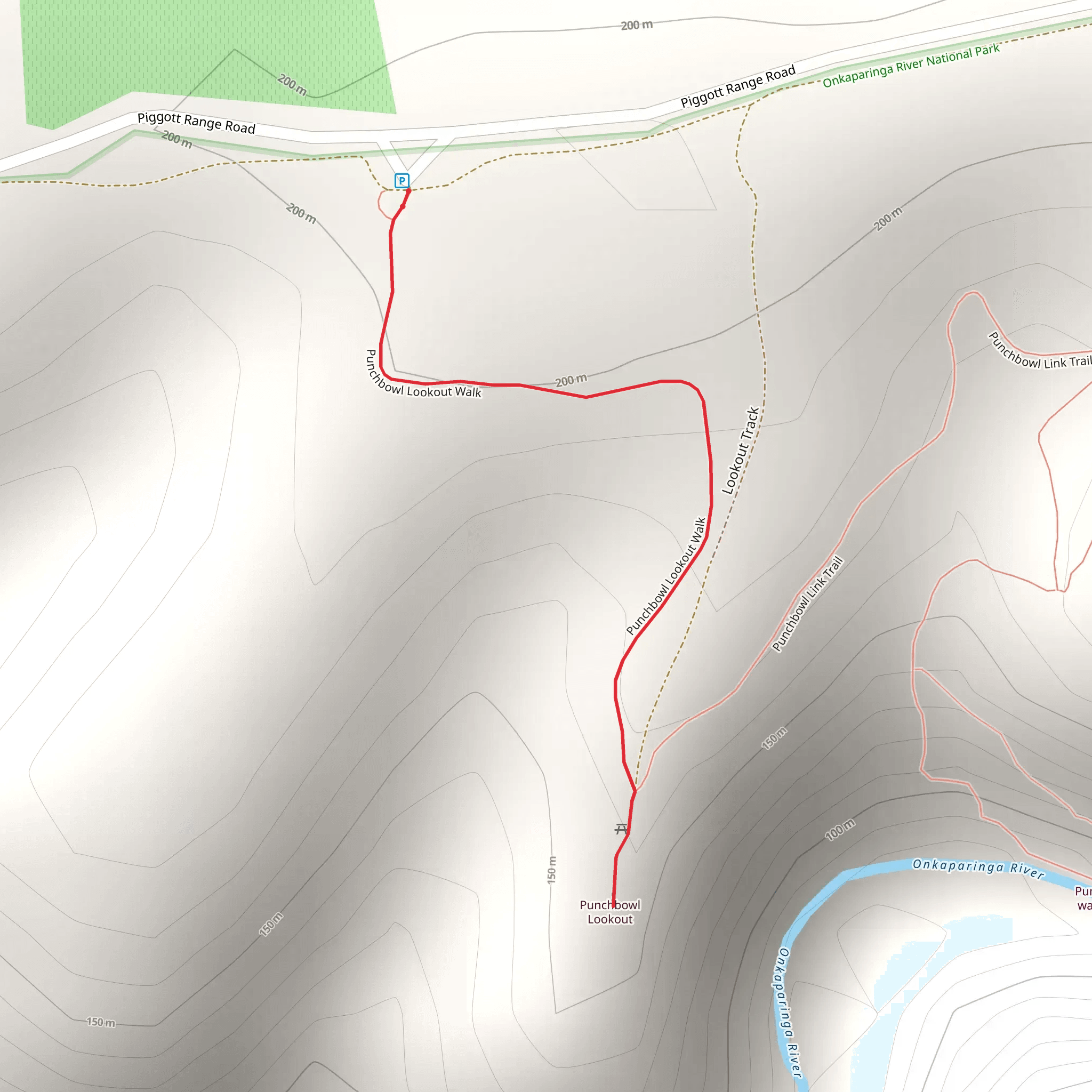 Punchbowl Lookout Walk mobile static map