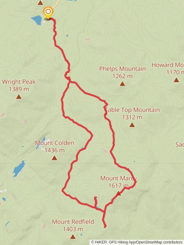 Little Marcy - Gray Peak Loop mobile static map