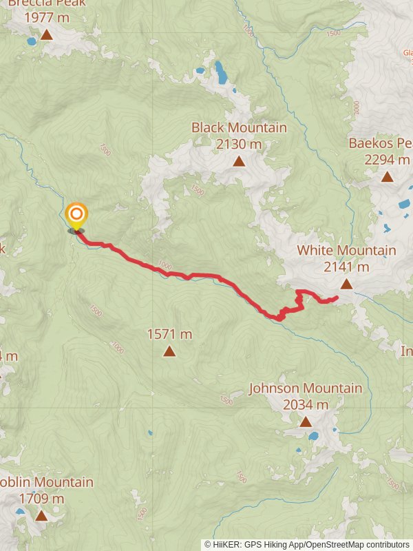 North Fork Sauk Trail mobile static map