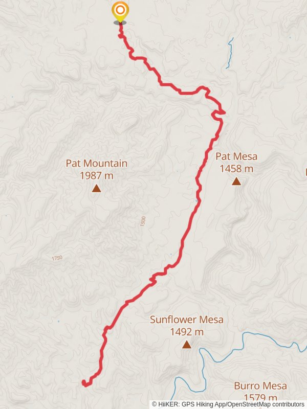 Pat Mesa Trail mobile static map