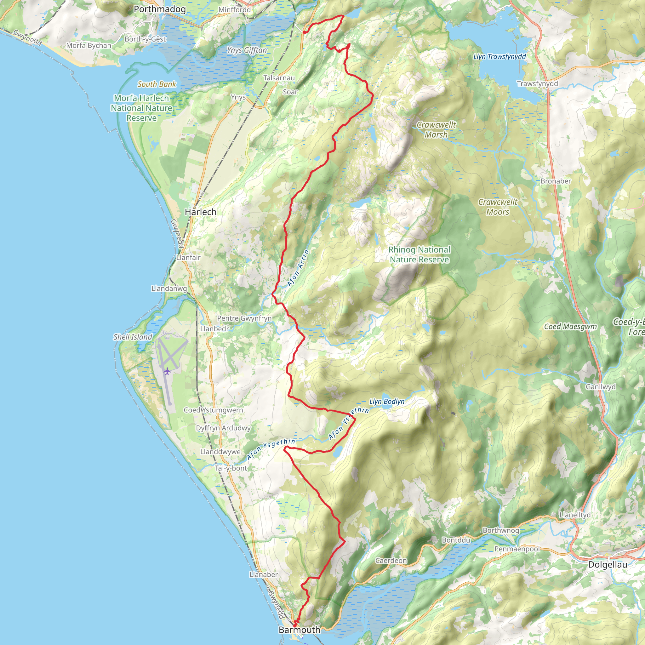 Taith Ardudwy Way mobile static map