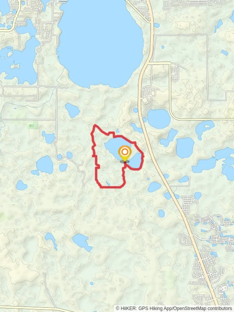 An image depicting the trail Hammond and Dixie Lake Loop and its surrounding area.