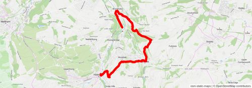 Holmfirth - Holmbridge - Upperthong - Netherthong - Brockholes and New Mill stage 2 Map