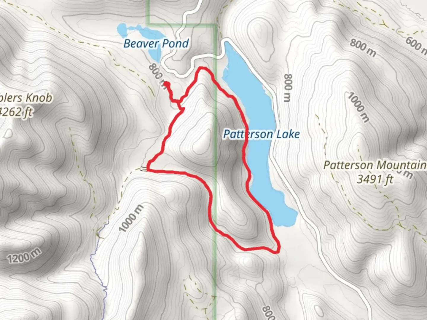 An image depicting the trail Magpie, Rader Creek and Patterson Lake Loop and its surrounding area.
