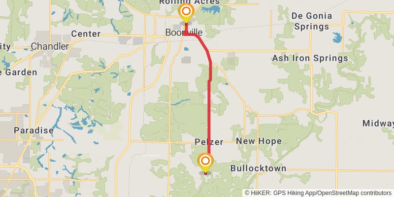 American Discovery Trail South Route - Indiana stage 25 Map