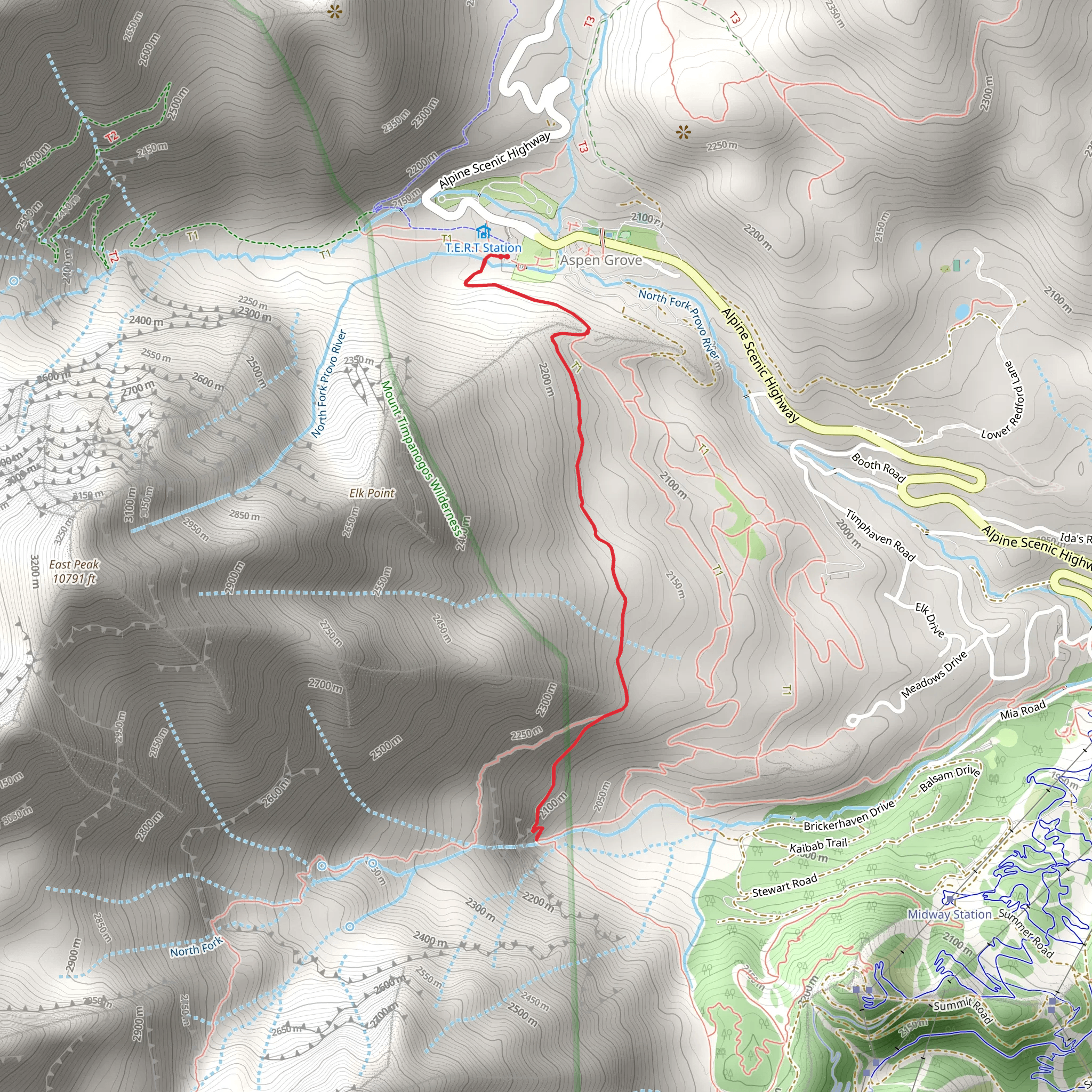 Stewarts Cascade Trail mobile static map