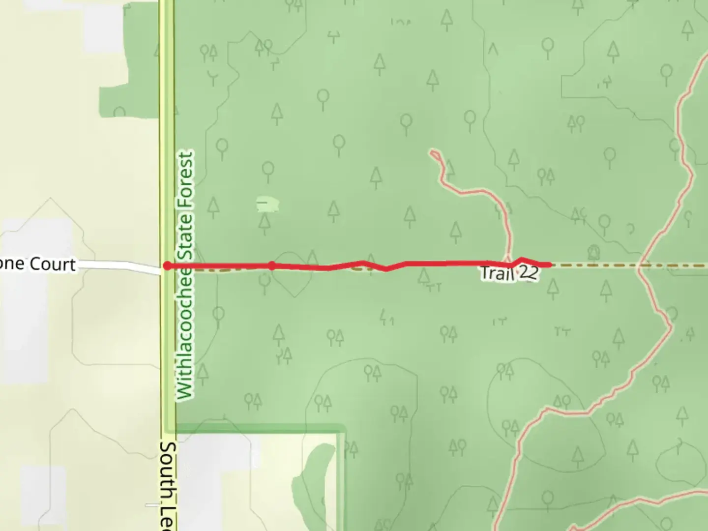 An image depicting the trail Trail 22 and its surrounding area.