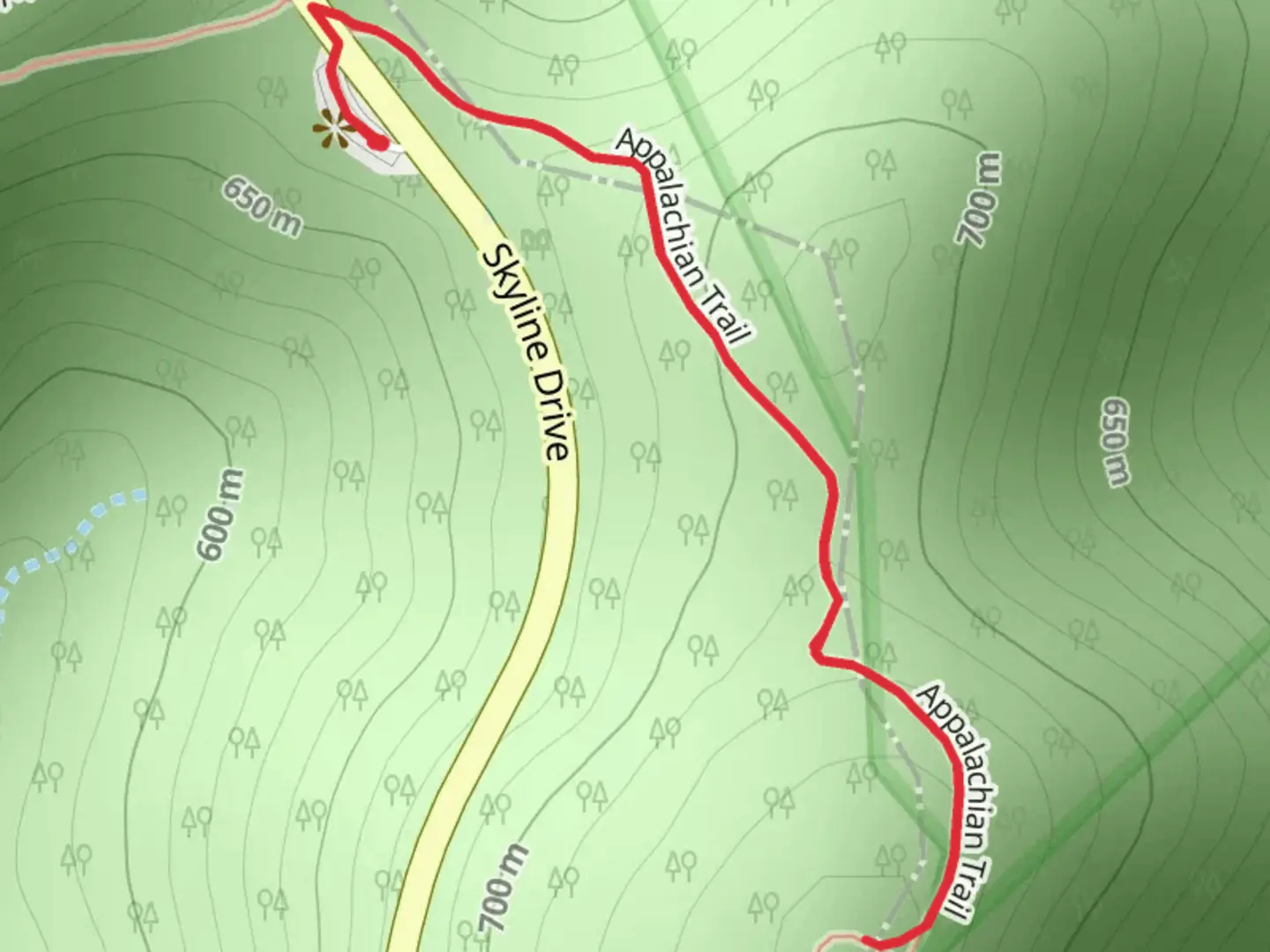 An image depicting the trail Skyline Drive and its surrounding area.