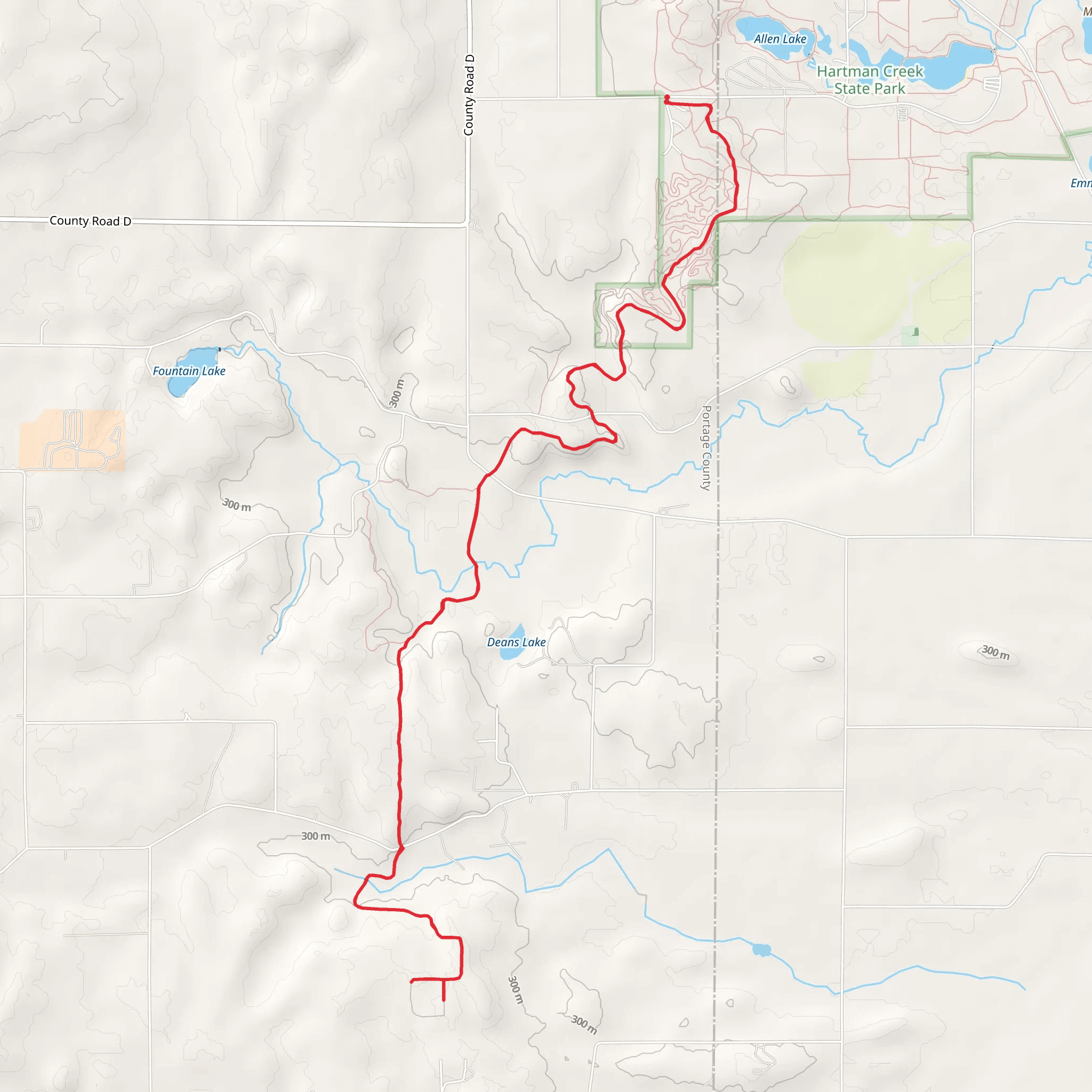 Ice Age Trail from 6th Avenue mobile static map