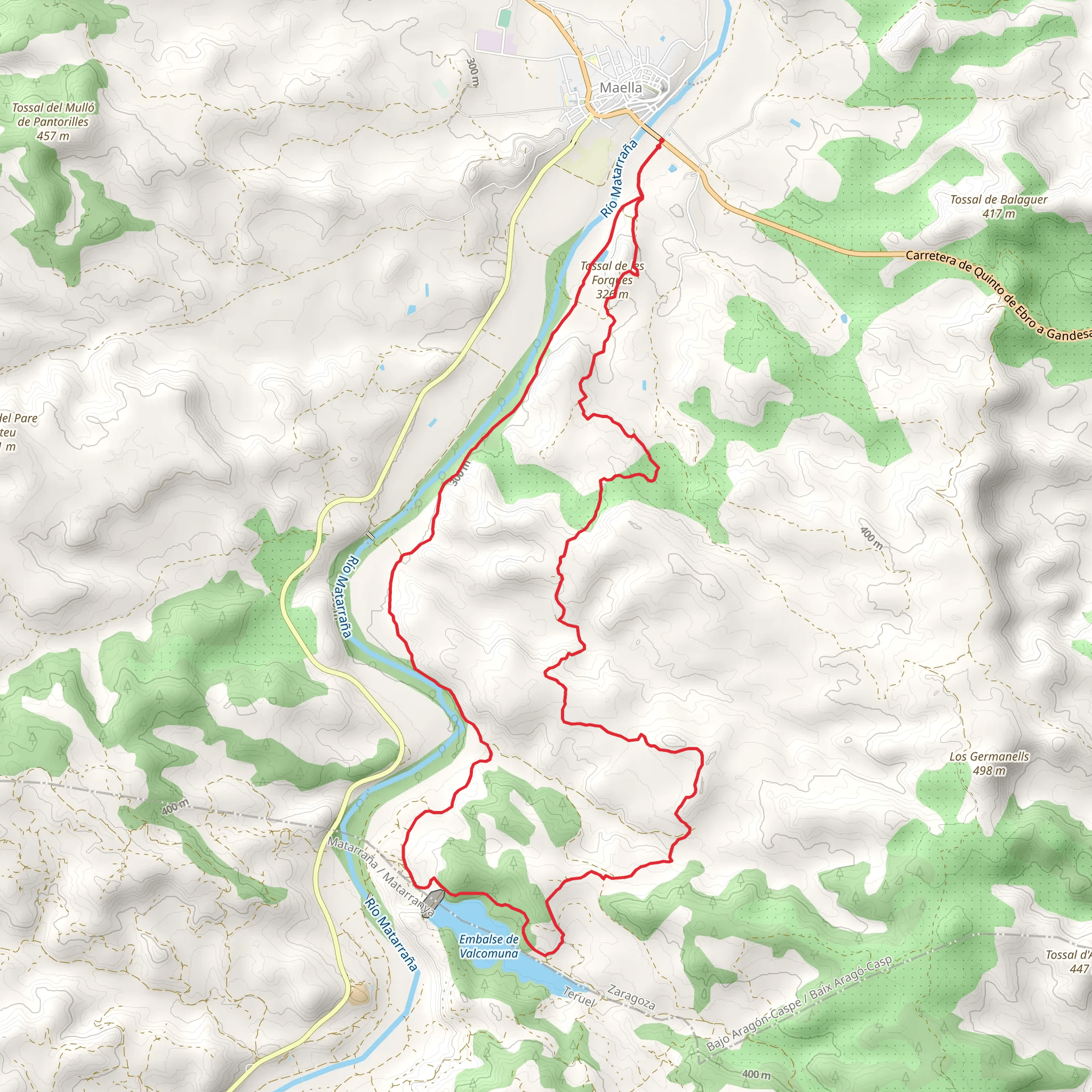 Matarraña Valleys PR Z 162 mobile static map