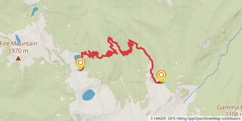 Pacific Crest Trail - Washington stage 38 Map