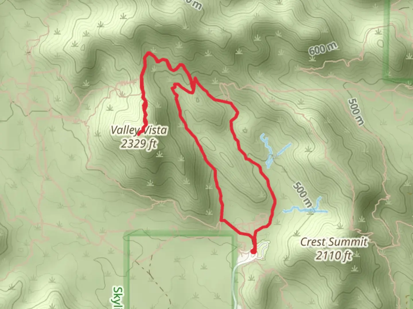 An image depicting the trail Valley Vista - Turnbuckle - Mountain Wash Loop Trail and its surrounding area.