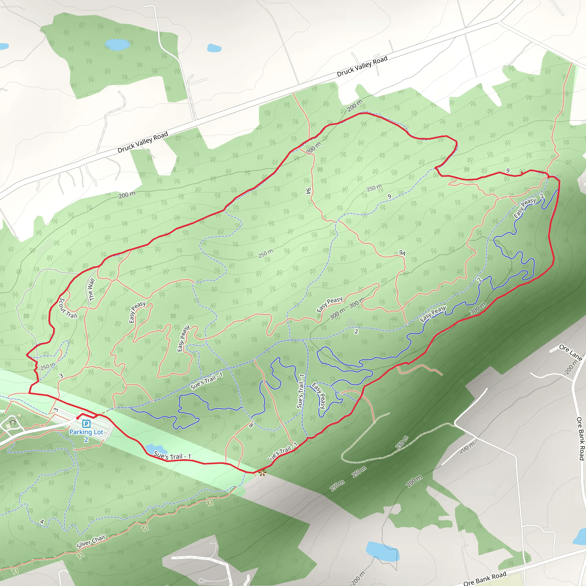Rocky Ridge County Park Loop Trail mobile static map
