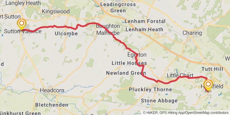 Coast to Coast - Southern England stage 20 Map