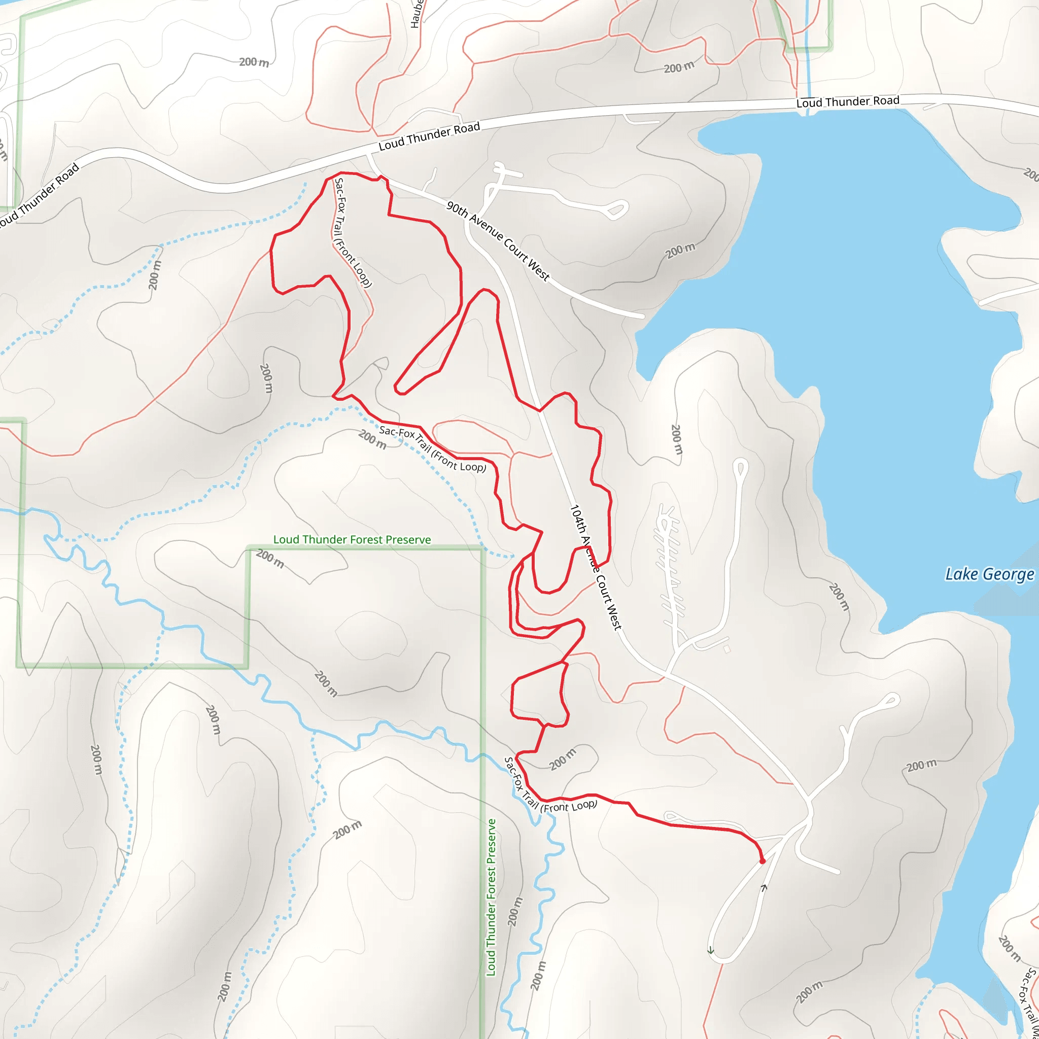 Sac-Fox Loop Trail mobile static map