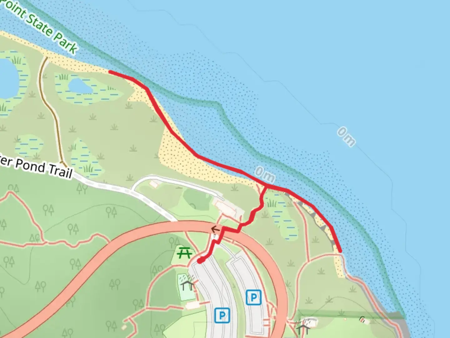 An image depicting the trail Montauk Point and its surrounding area.