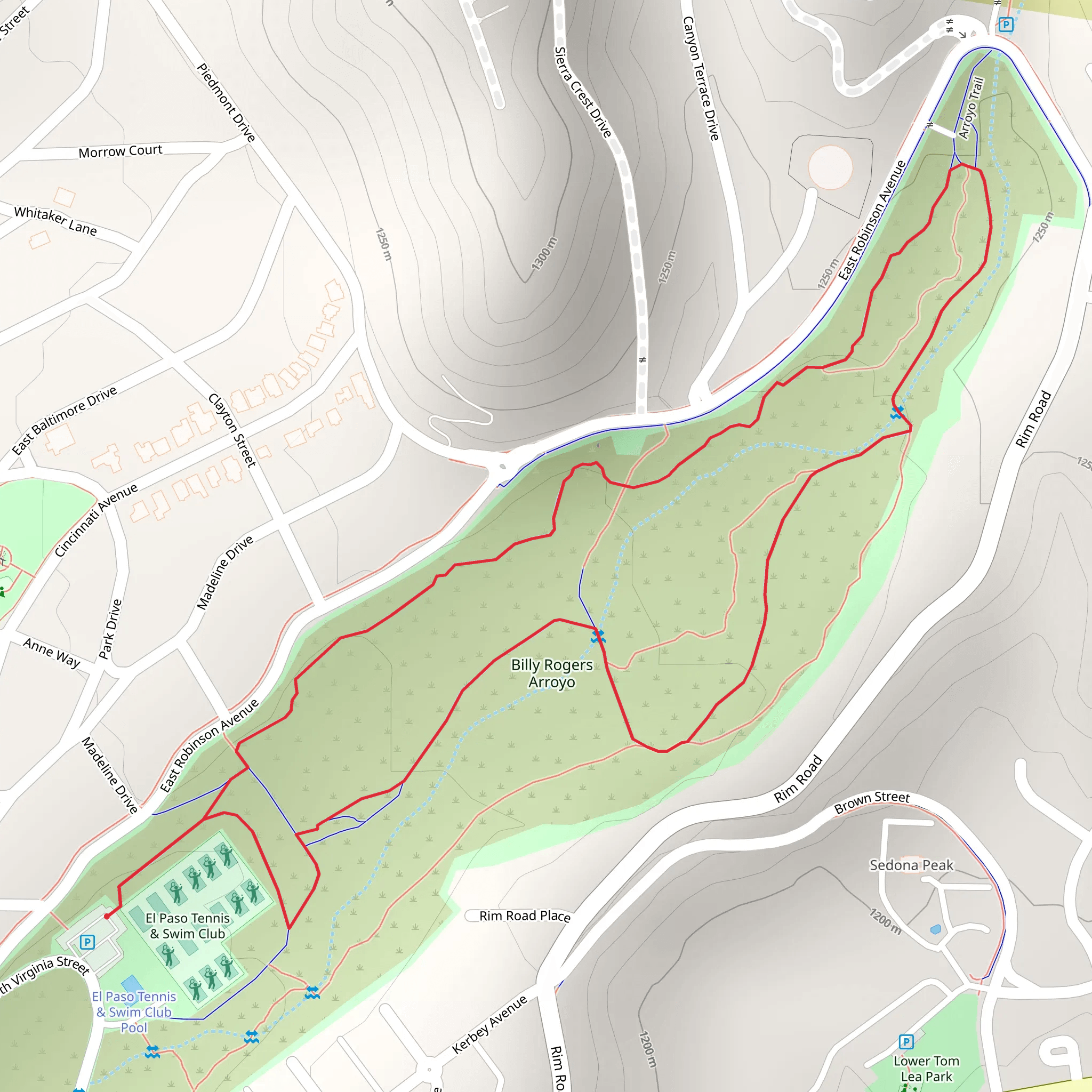Billy Rogers Arroyo Loop mobile static map