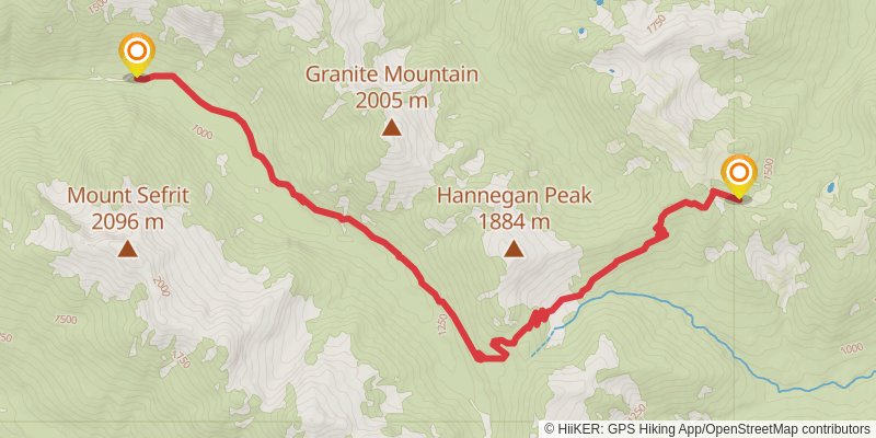 Chilliwack River and Copper Ridge Trail via Hannegan Peak Trail stage 4 Map