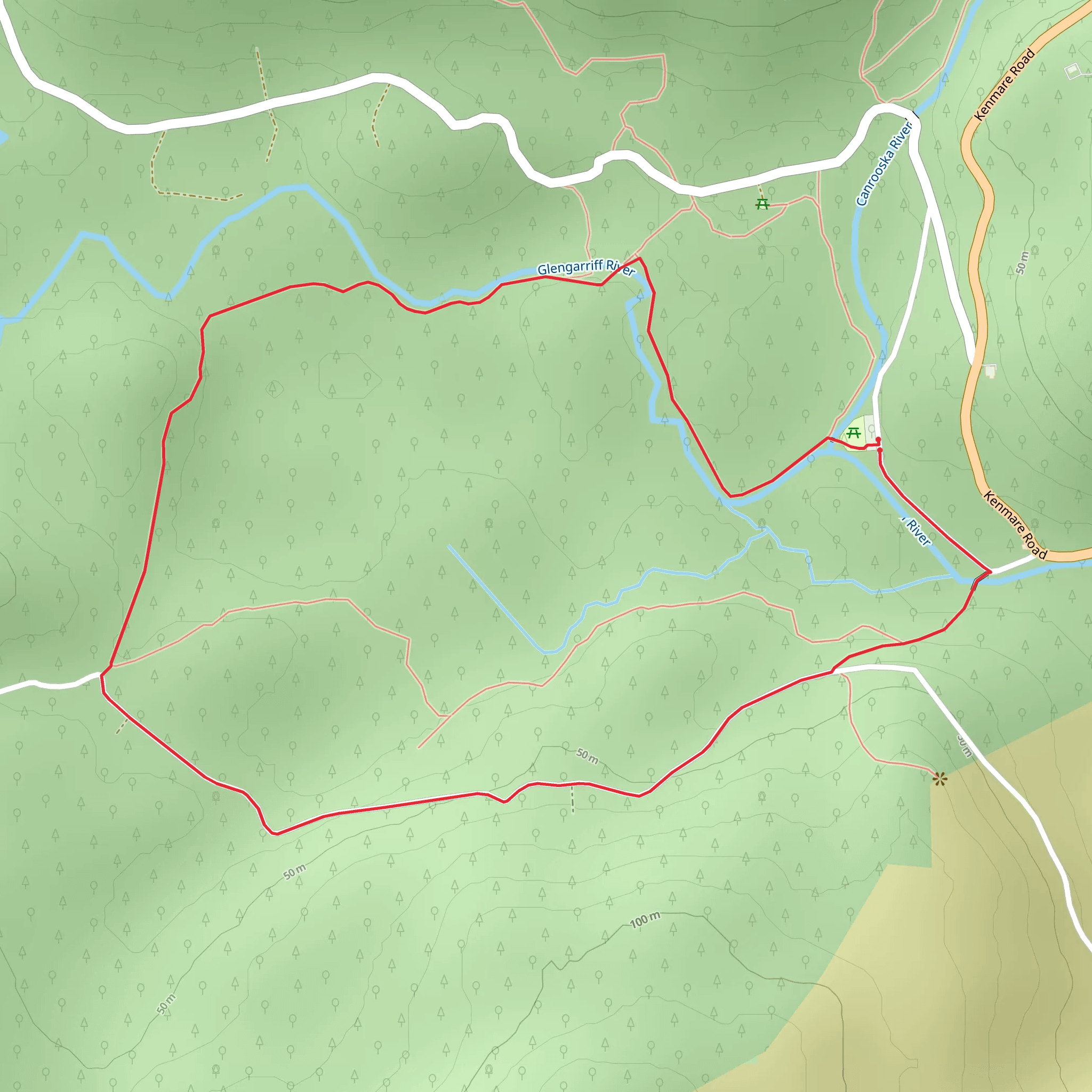 Glengarriff Nature Reserve - Big Meadow Walk mobile static map