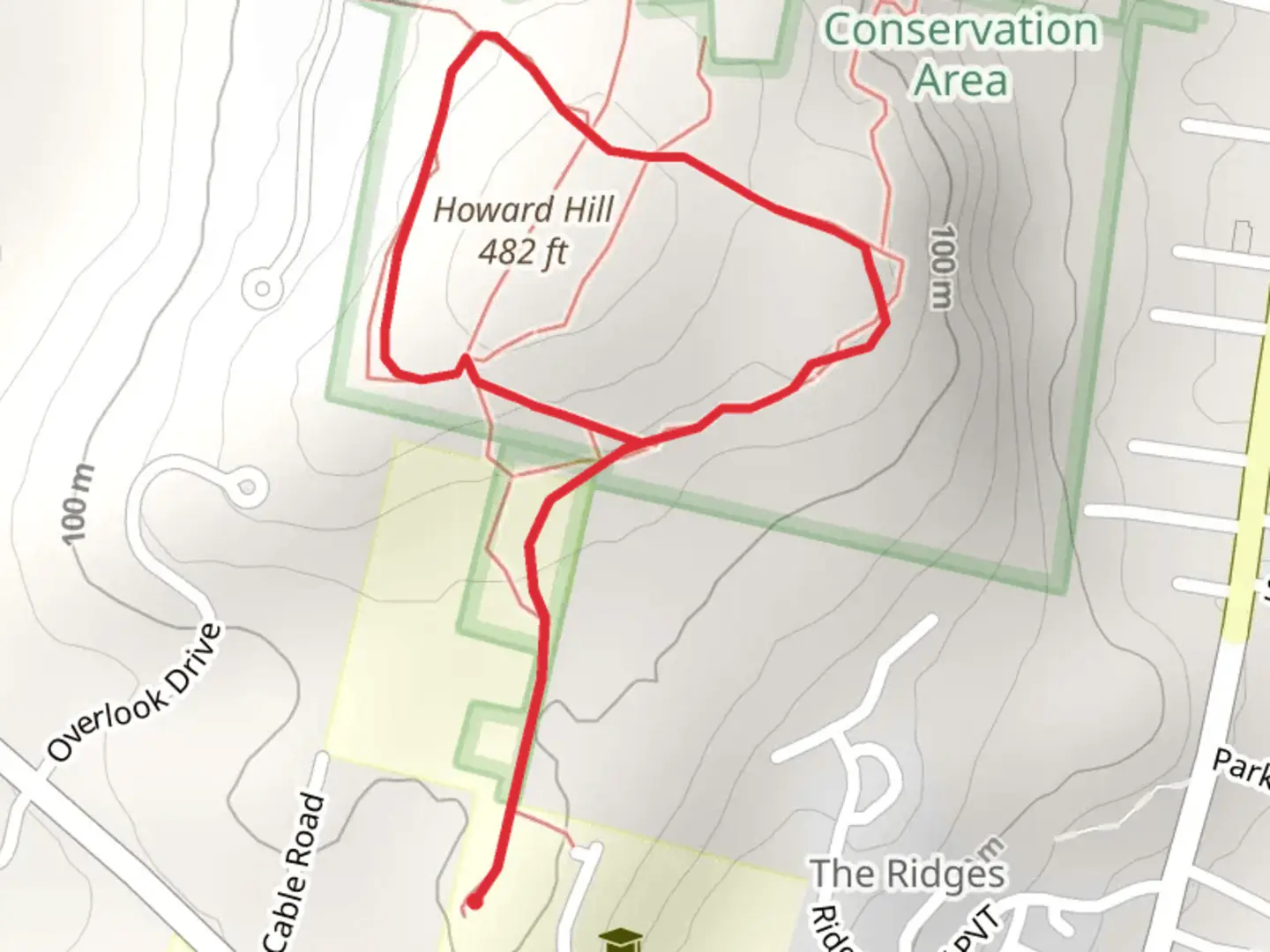 An image depicting the trail Howard Hill Loop and its surrounding area.