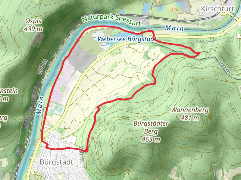 Bürgstadt, Kieswerk and Bürgstadtter See Loop