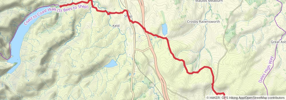 Coast to Coast Walk stage 7 Map