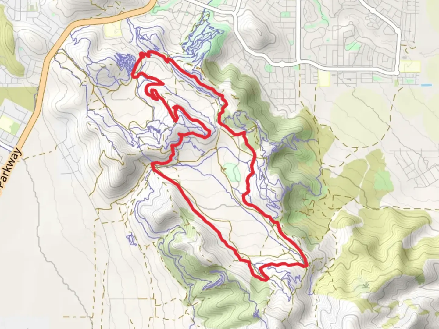 An image depicting the trail Rock a Billy and Supersonic Loop and its surrounding area.