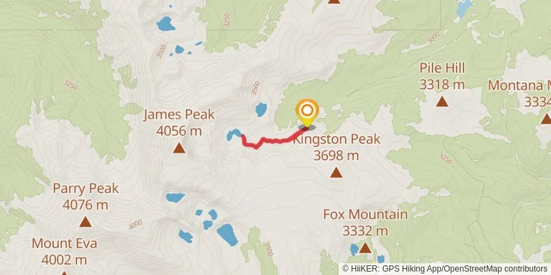 James Peak Lake Trail map