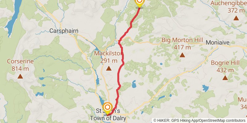 Southern Upland Way stage 6 Map