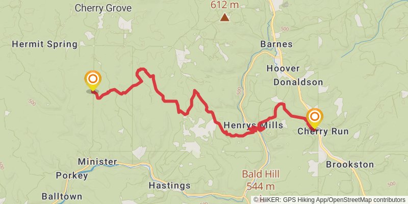 North Country Trail - Pennsylvania stage 20 Map