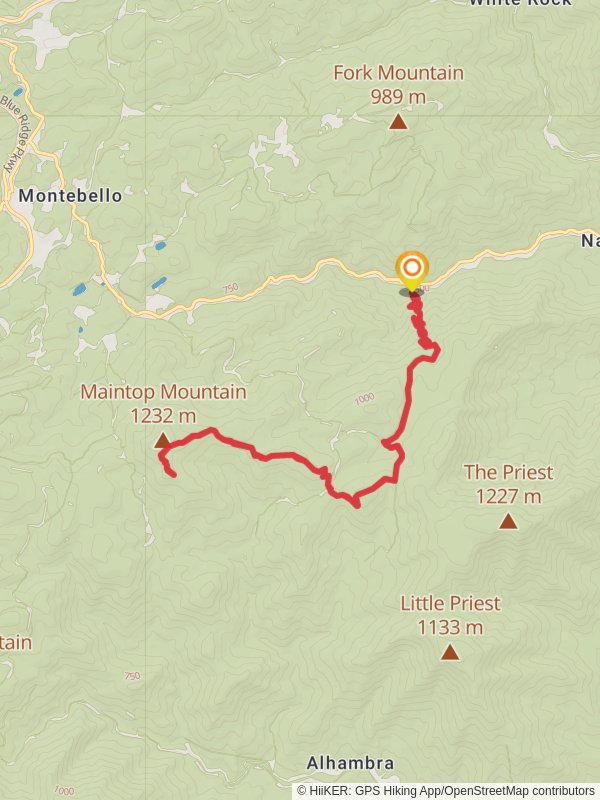 Spy Rock and Crabtree Creek via Appalachian Trail