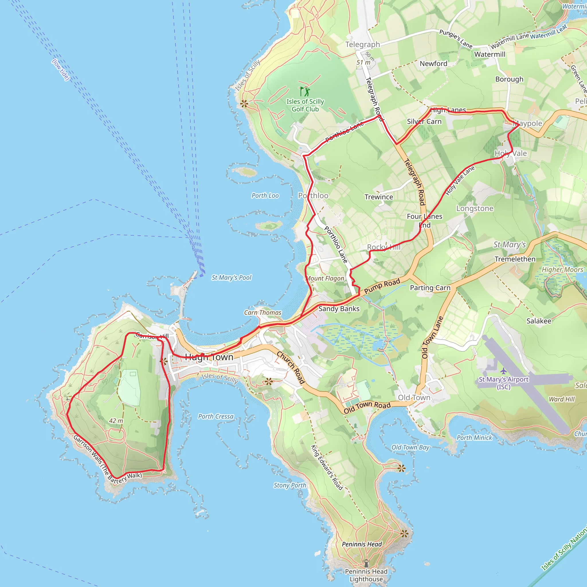 Garrison Walls and Maypole Loop mobile static map